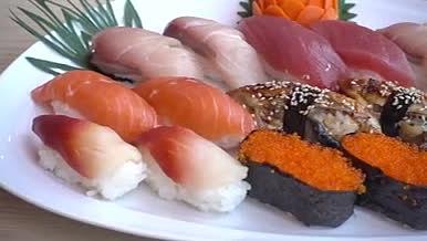 寿司料理美味日本美食视频的预览图